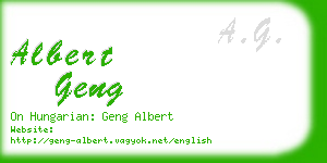 albert geng business card